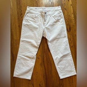 Loft white cropped pants